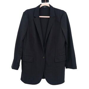 Theory Black Stretch Blazer Size 8 Office Siren Officecore Boardroom Chic Work